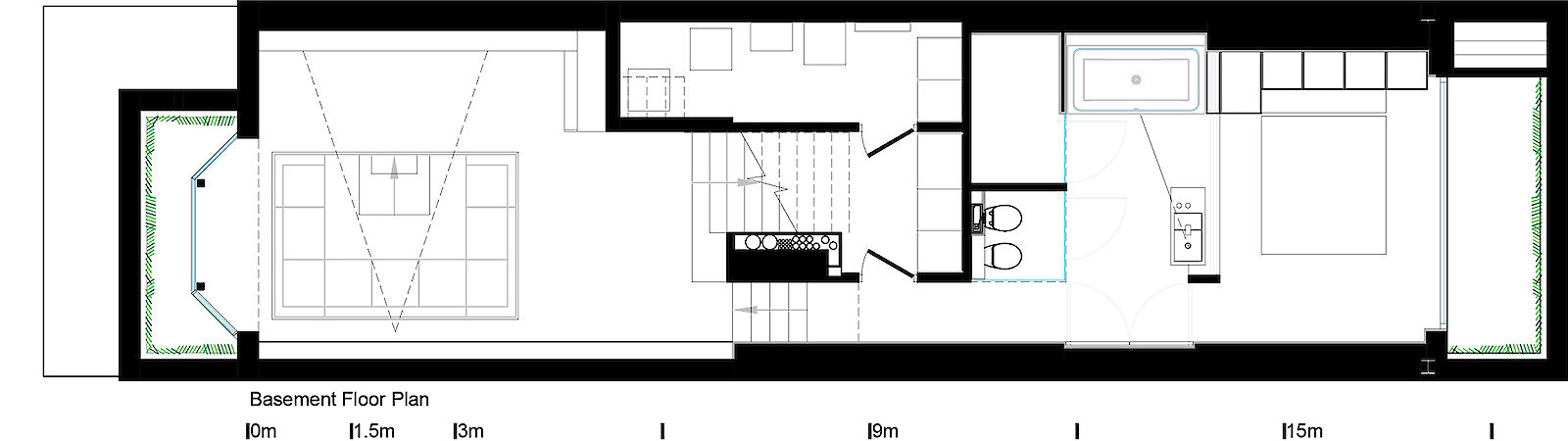 GC House by inaki leite design. Fulham house basement floor plan designed by iñaki leite