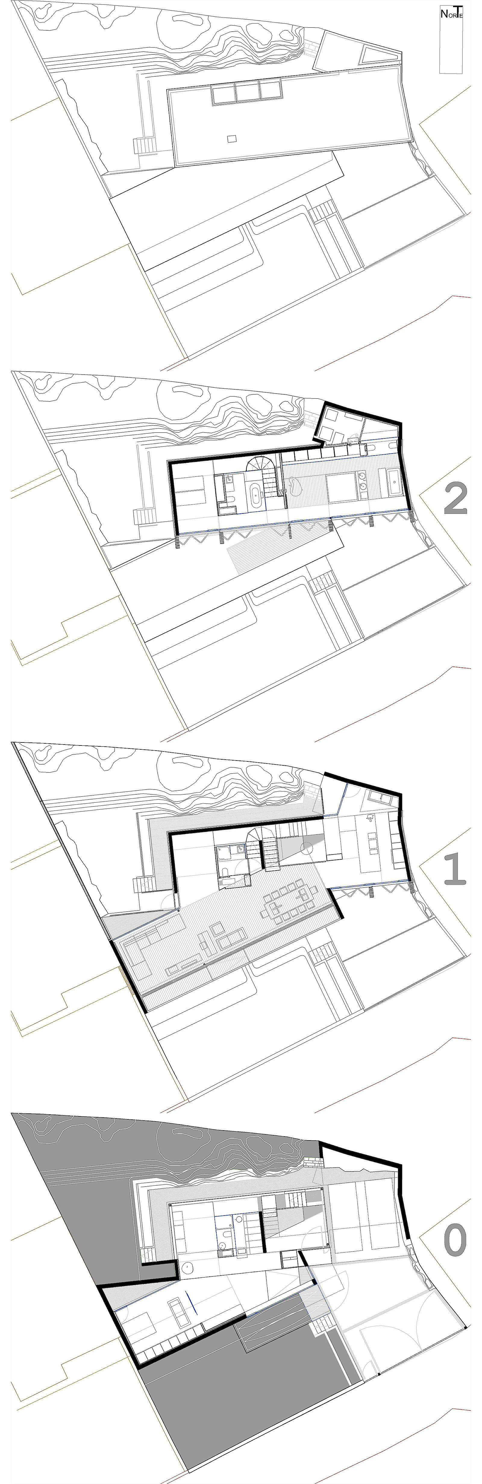Dezanove House designed by iñaki leite. Plan drawings
