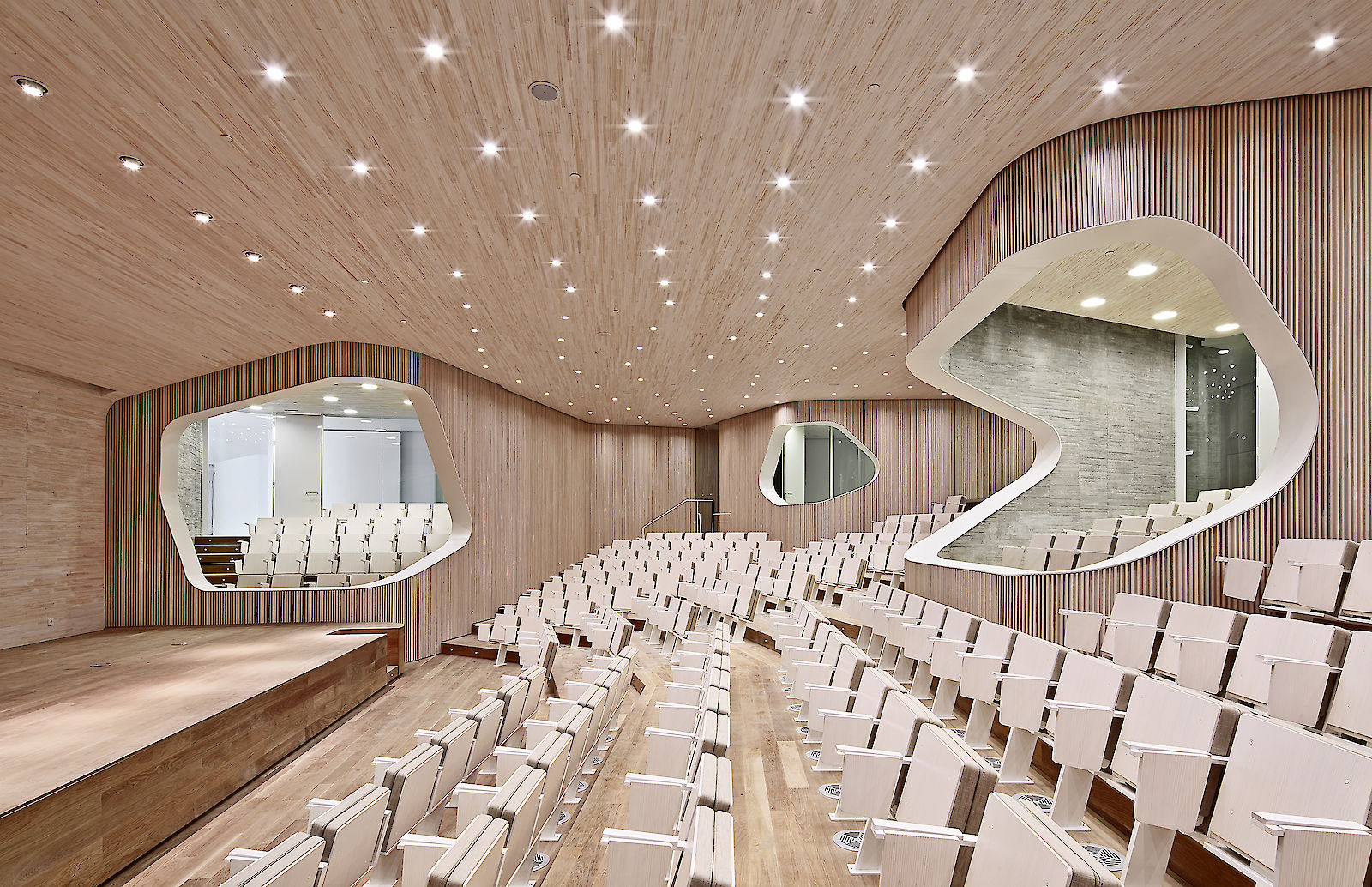 Francisco Giner de los Ríos Foundation by AMID.cero9. View of the auditorium