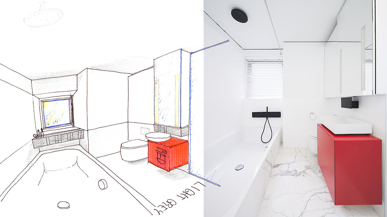 initial sketching of GC-House on designing progress by inaki-leite