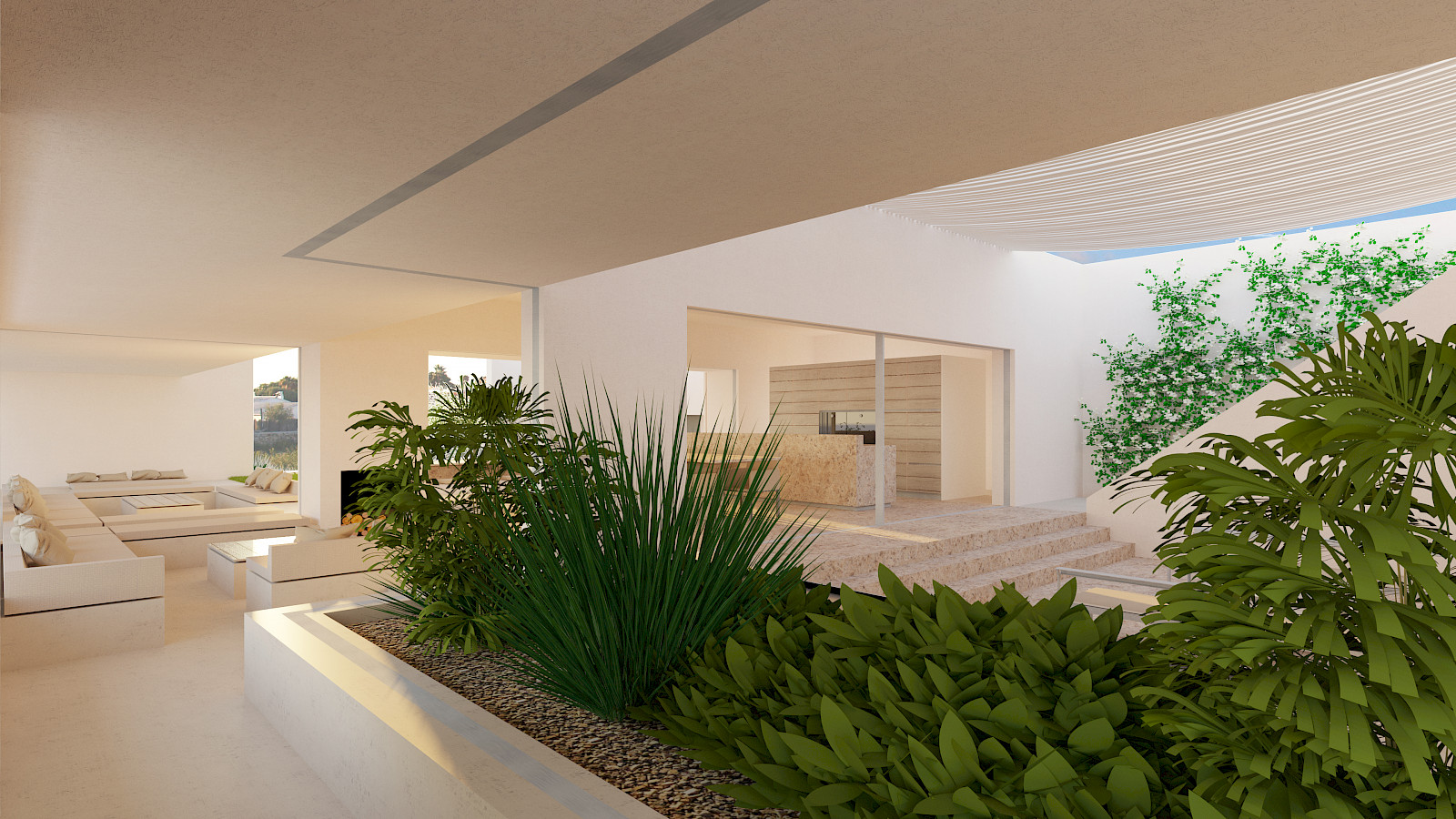 Binibequer Vell by inaki leite design Central courtyard-2