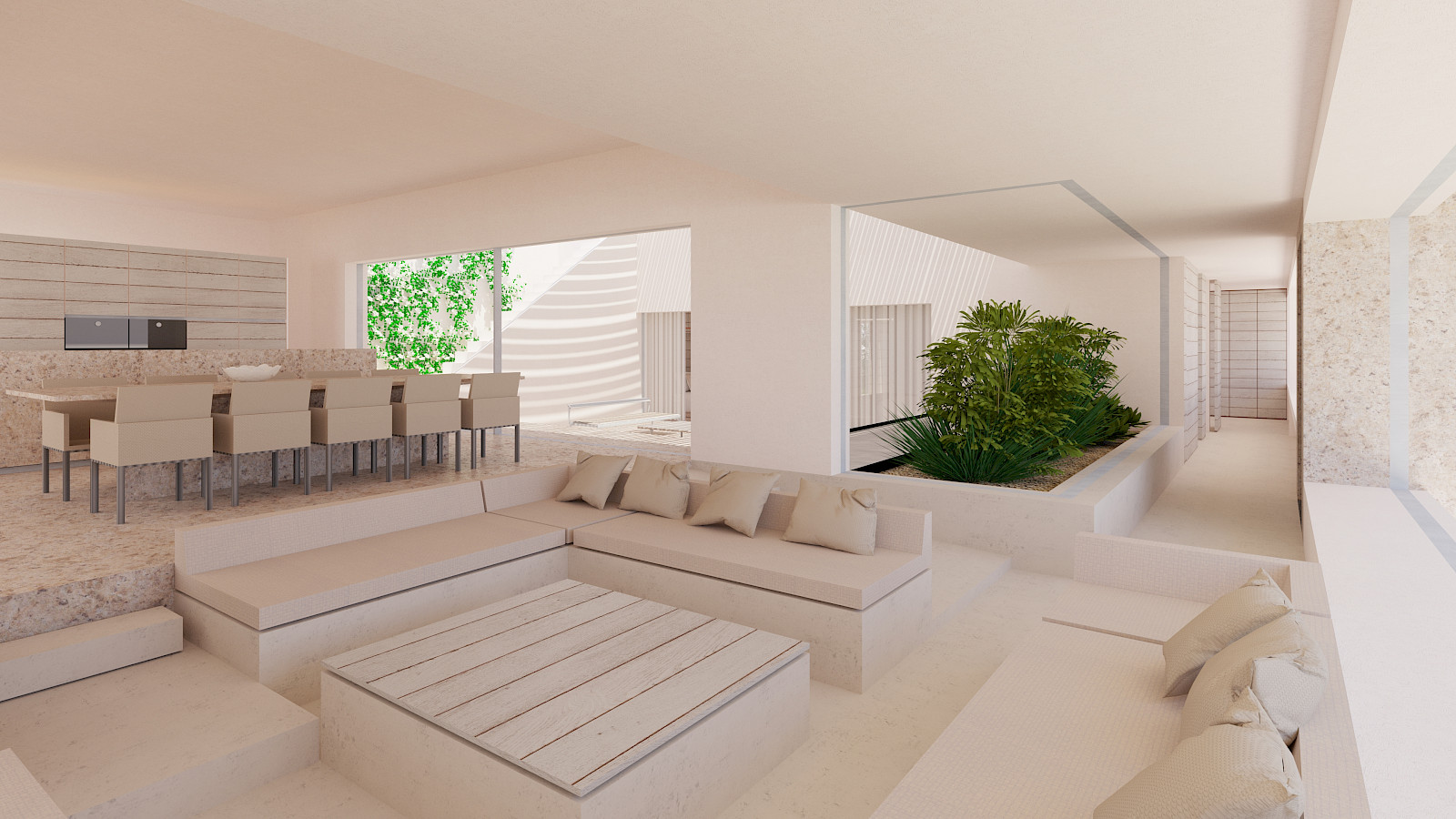 Binibequer Vell by inaki leite design Central courtyard-1