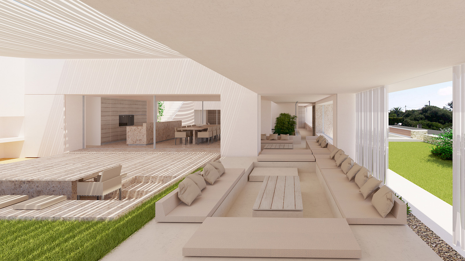 Binibequer Vell by inaki leite design West courtyard