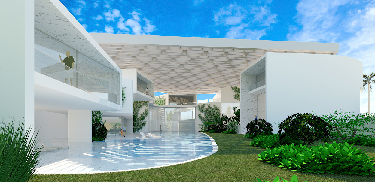 OɅ8i8 villa in Nad Al Sheba - Dubai, by Inaki Leite Design. View of the OɅ8i8